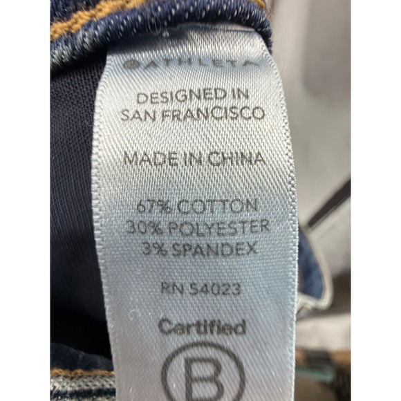 Athleta Sculptek High Rise Slimming Skinny‎ Jeans Medium Wash Size 8 - Picture 4 of 9